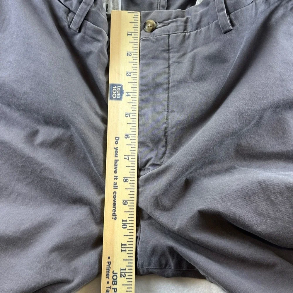 Polo Ralph Lauren Mens Gray Stretch Classic Fit Chino Shorts Size 35 Cotton